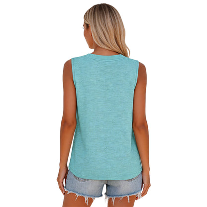 Women Loose V-Neck Sleeveless Tank Tops, Soft Basic Summer Casual Shirts With 12 Colors Optional